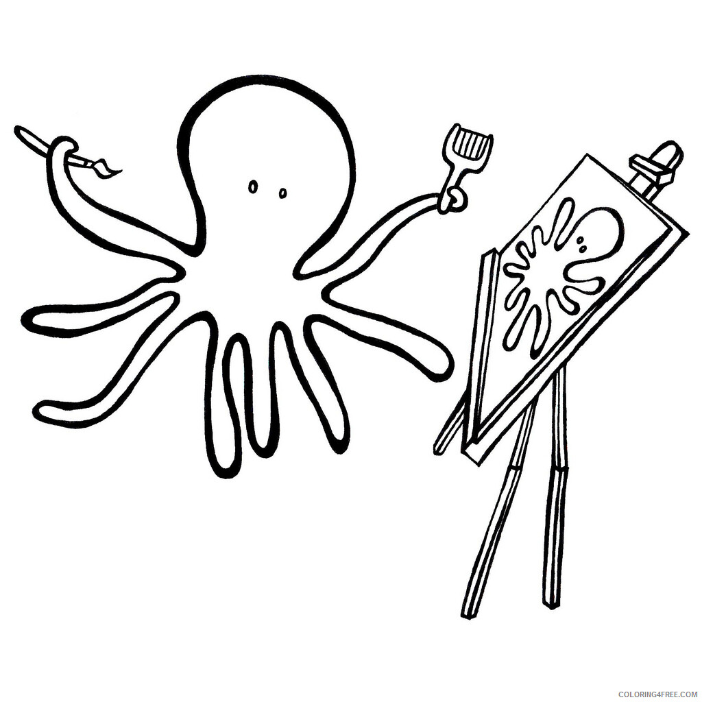 Octopus Coloring Pages Animal Printable Sheets Cute Octopus 2021 3502 Coloring4free
