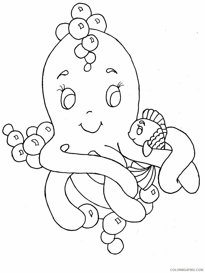 Octopus Coloring Pages Animal Printable Sheets Free Octopus 2021 3504 Coloring4free