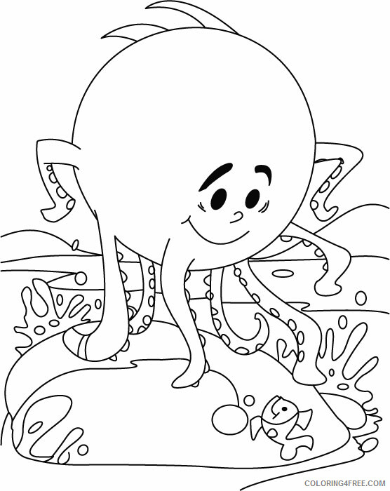 Octopus Coloring Pages Animal Printable Sheets Free Octopus 2021 3507 Coloring4free