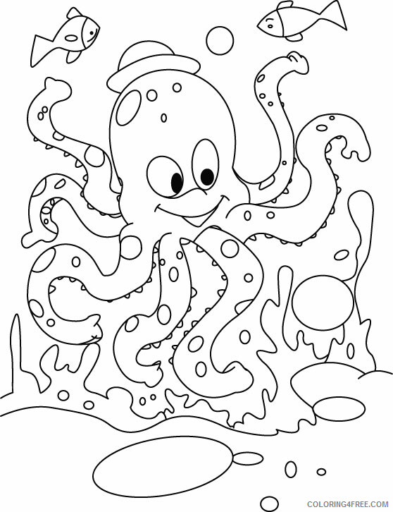 Octopus Coloring Pages Animal Printable Sheets Free Octopus Sheets 2021 3506 Coloring4free