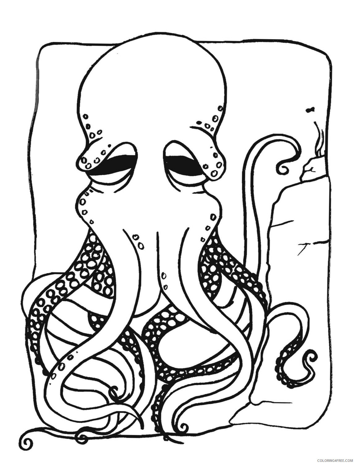 Octopus Coloring Pages Animal Printable Sheets Free Octopus to Print 2021 3505 Coloring4free