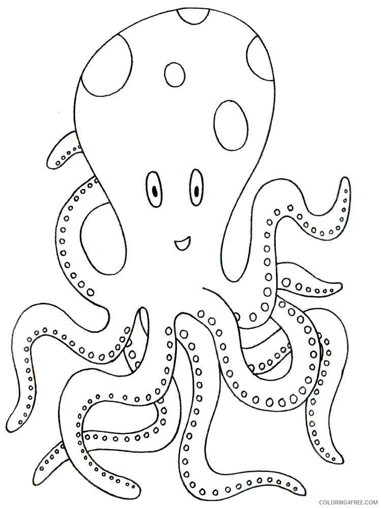 Octopus Coloring Pages Animal Printable Sheets Octopus 14 2021 3519 Coloring4free