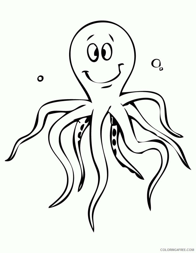 Octopus Coloring Pages Animal Printable Sheets Octopus 2021 3500 Coloring4free