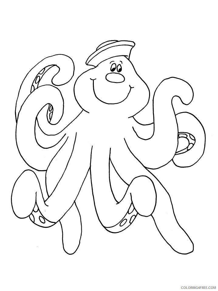 Octopus Coloring Pages Animal Printable Sheets Octopus 2021 3527 Coloring4free
