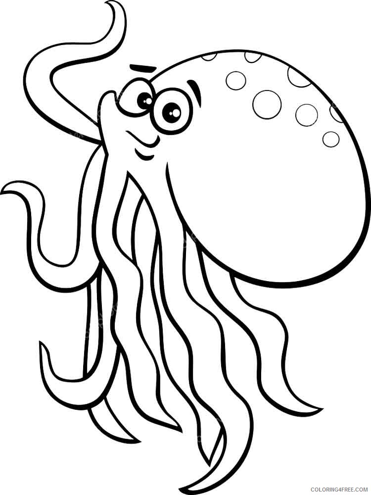 Octopus Coloring Pages Animal Printable Sheets Octopus 7 2021 3520 Coloring4free