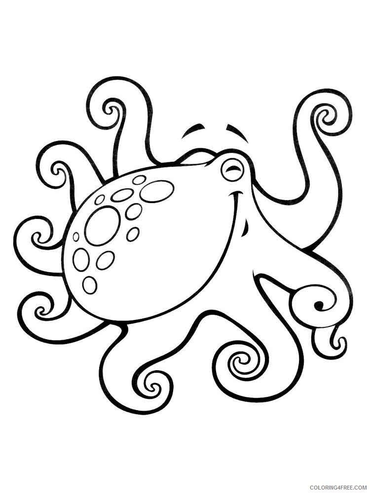 Octopus Coloring Pages Animal Printable Sheets Octopus 8 2021 3521 Coloring4free