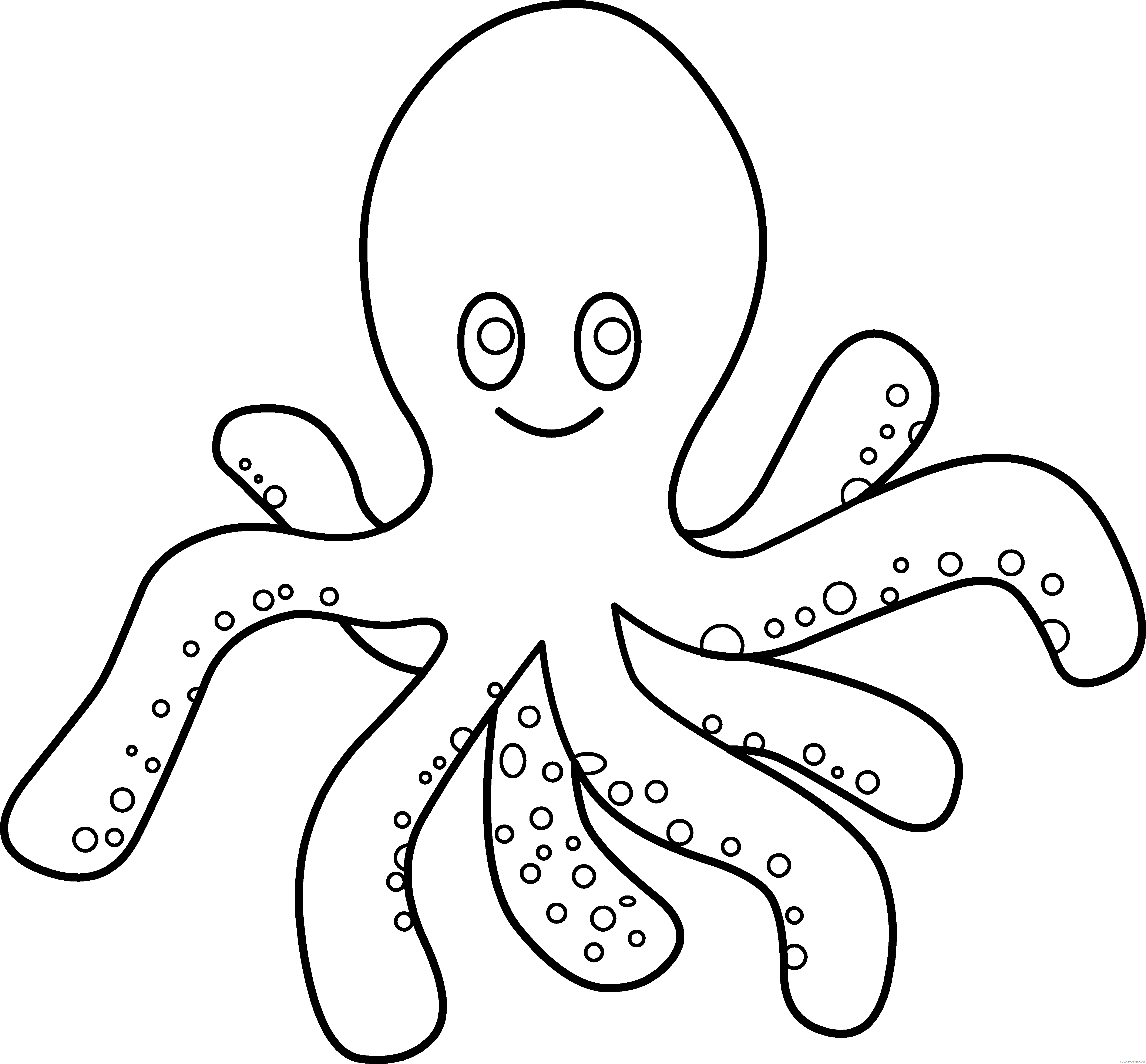 Octopus Coloring Pages Animal Printable Sheets Octopus Free 2021 3525 Coloring4free