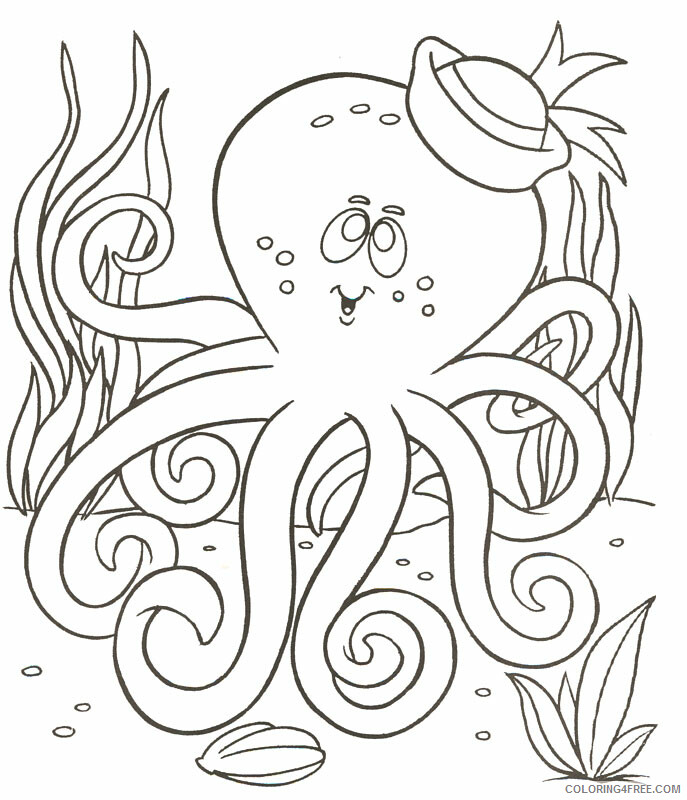 Octopus Coloring Pages Animal Printable Sheets Octopus Sheet 2021 3531 Coloring4free