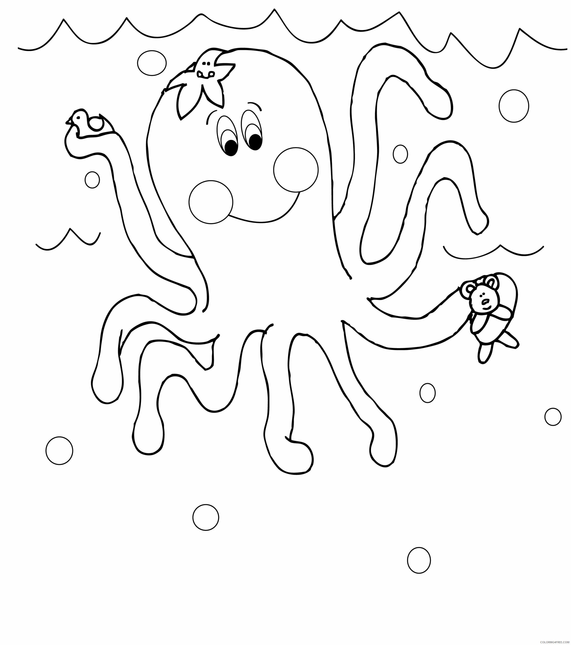 Octopus Coloring Pages Animal Printable Sheets Octopus Sheets Free 2021 3534 Coloring4free