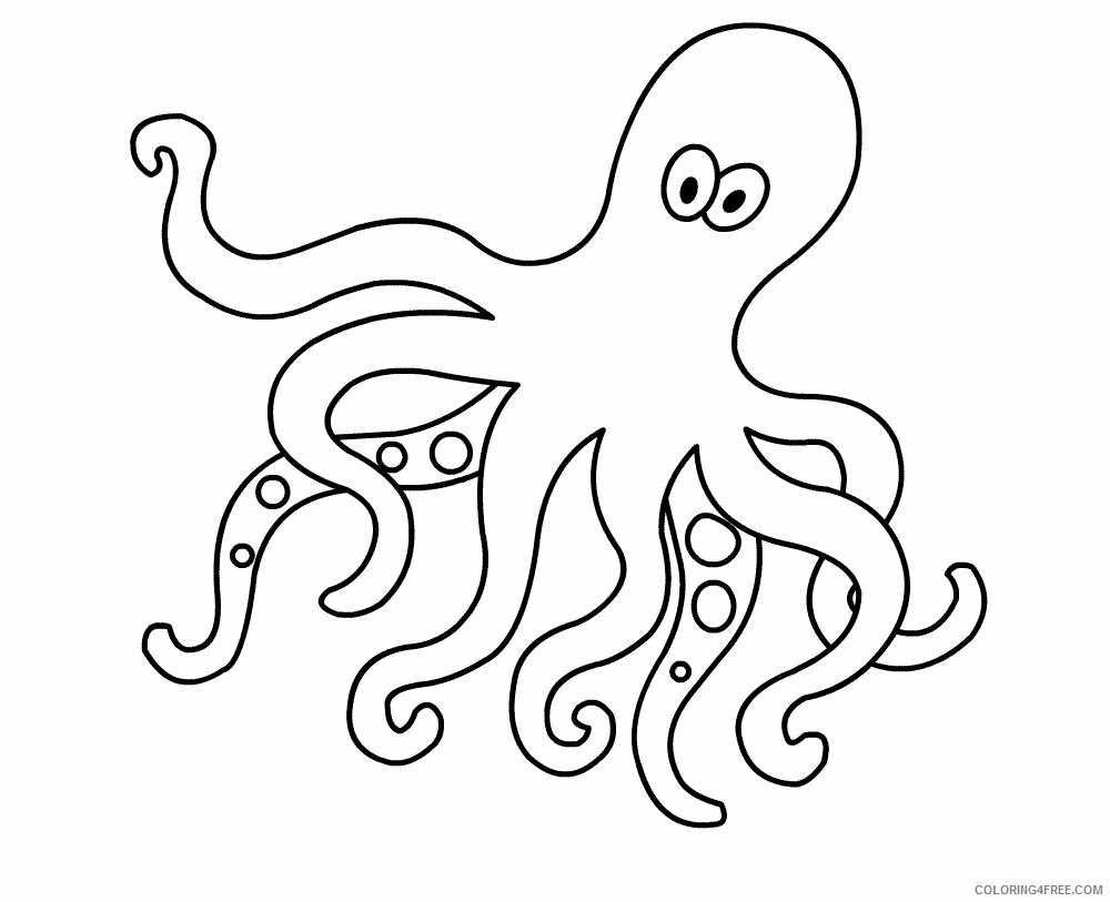 Octopus Coloring Pages Animal Printable Sheets Octopus for Kids 2021 3523 Coloring4free
