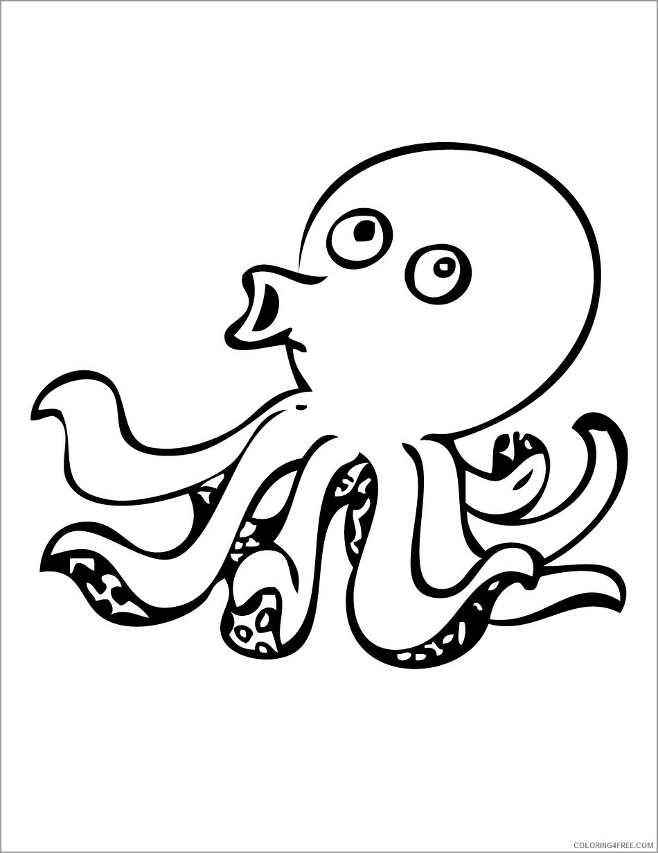 Octopus Coloring Pages Animal Printable Sheets octopus to print 2021 3529 Coloring4free