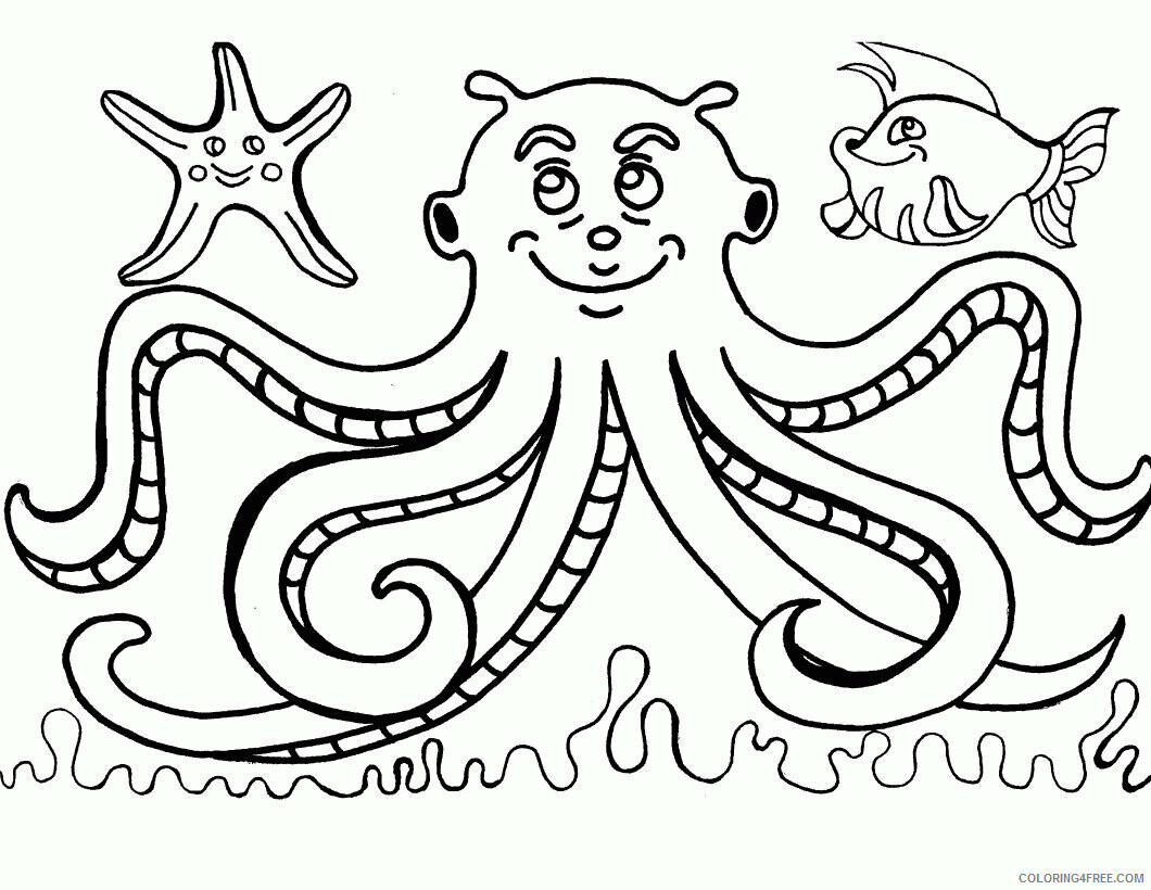 Octopus Coloring Sheets Animal Coloring Pages Printable 2021 2951 Coloring4free