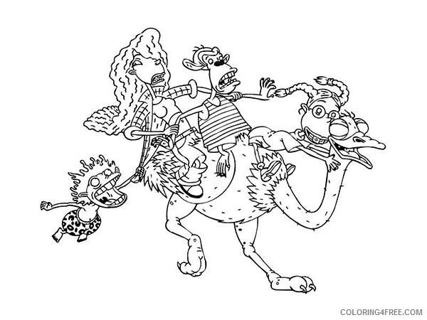 Ostrich Coloring Pages Animal Printable The Thornberrys Ride on Ostrich Back 2021 Coloring4free
