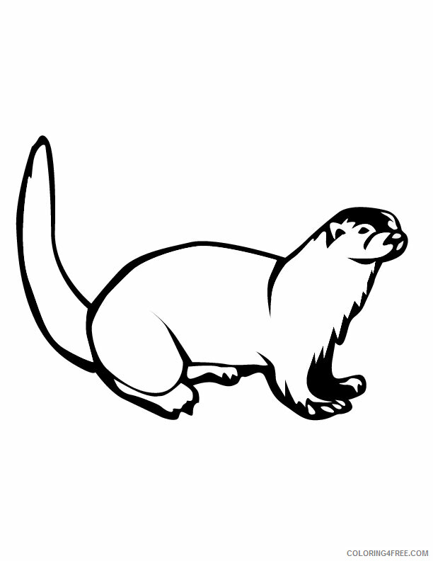 Otter Coloring Pages Animal Printable Sheets Otter 2021 3585 Coloring4free