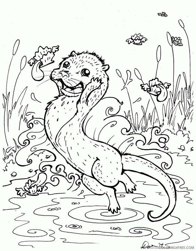 Otter Coloring Sheets Animal Coloring Pages Printable 2021 3002 Coloring4free