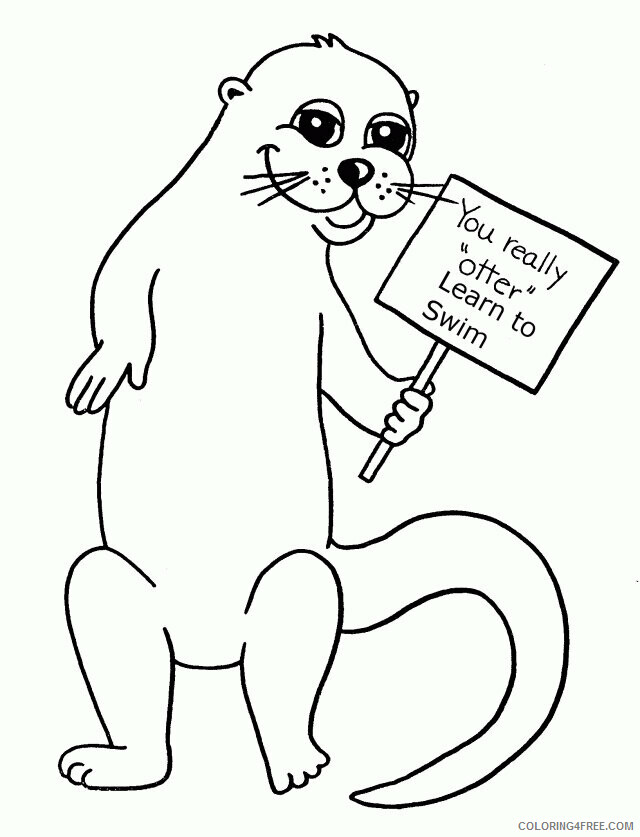 Otter Coloring Sheets Animal Coloring Pages Printable 2021 3011 Coloring4free