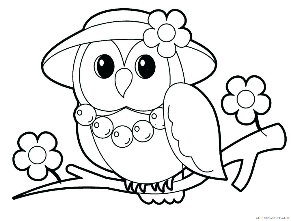 Owl Coloring Pages Animal Printable Sheets Mrs Owl Animal 2021 3633 Coloring4free