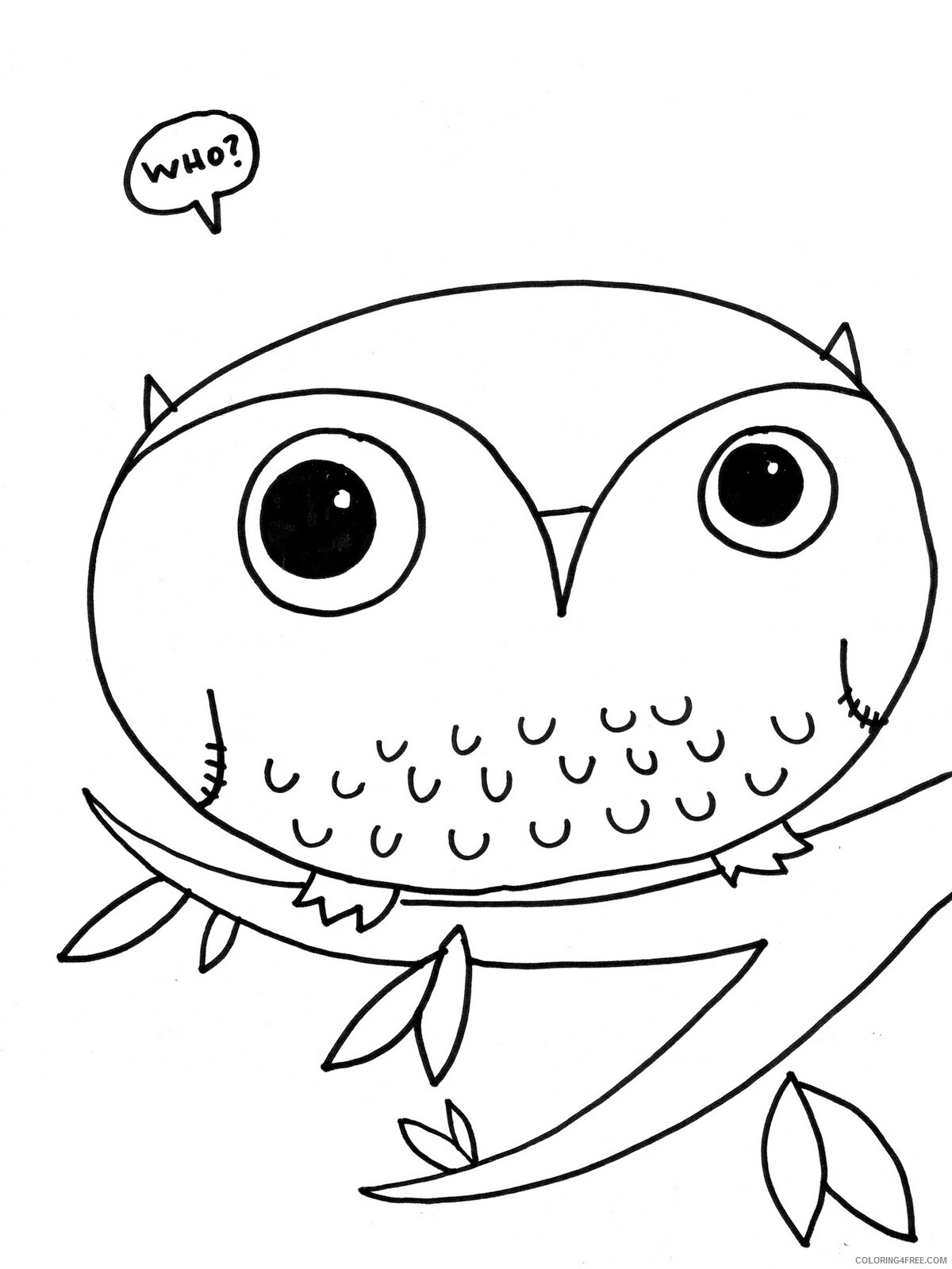 Owl Coloring Pages Animal Printable Sheets Owl Free 2021 3647 Coloring4free