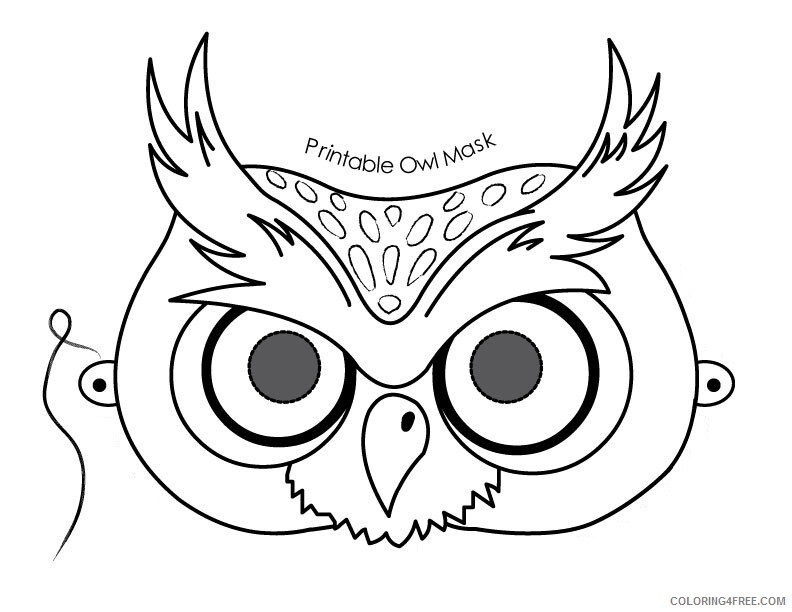 Owl Coloring Pages Animal Printable Sheets Owl Mask 2021 3657 Coloring4free