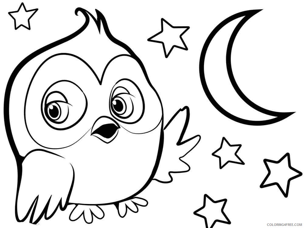 Owl Coloring Pages Animal Printable Sheets animals owl 2 2021 3611 Coloring4free