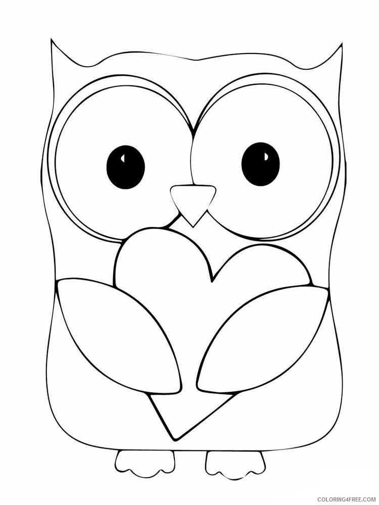 Owl Coloring Pages Animal Printable Sheets animals owl 7 2021 3613 Coloring4free