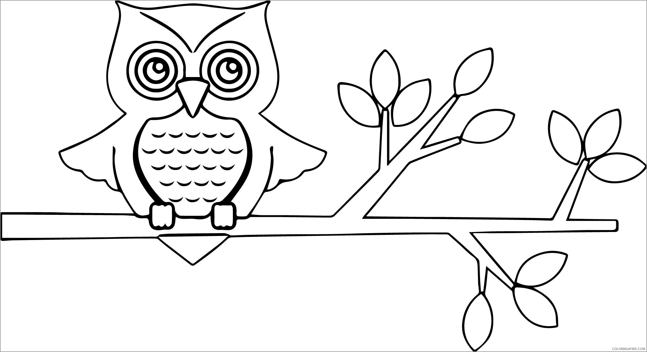 Owl Coloring Pages Animal Printable Sheets autumn owl 2021 3601 Coloring4free