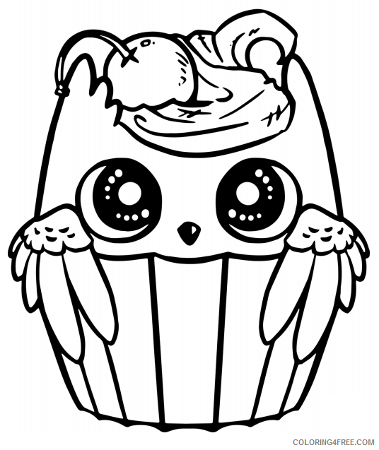 Owl Coloring Pages Animal Printable Sheets owl cupcake 2021 3655 Coloring4free