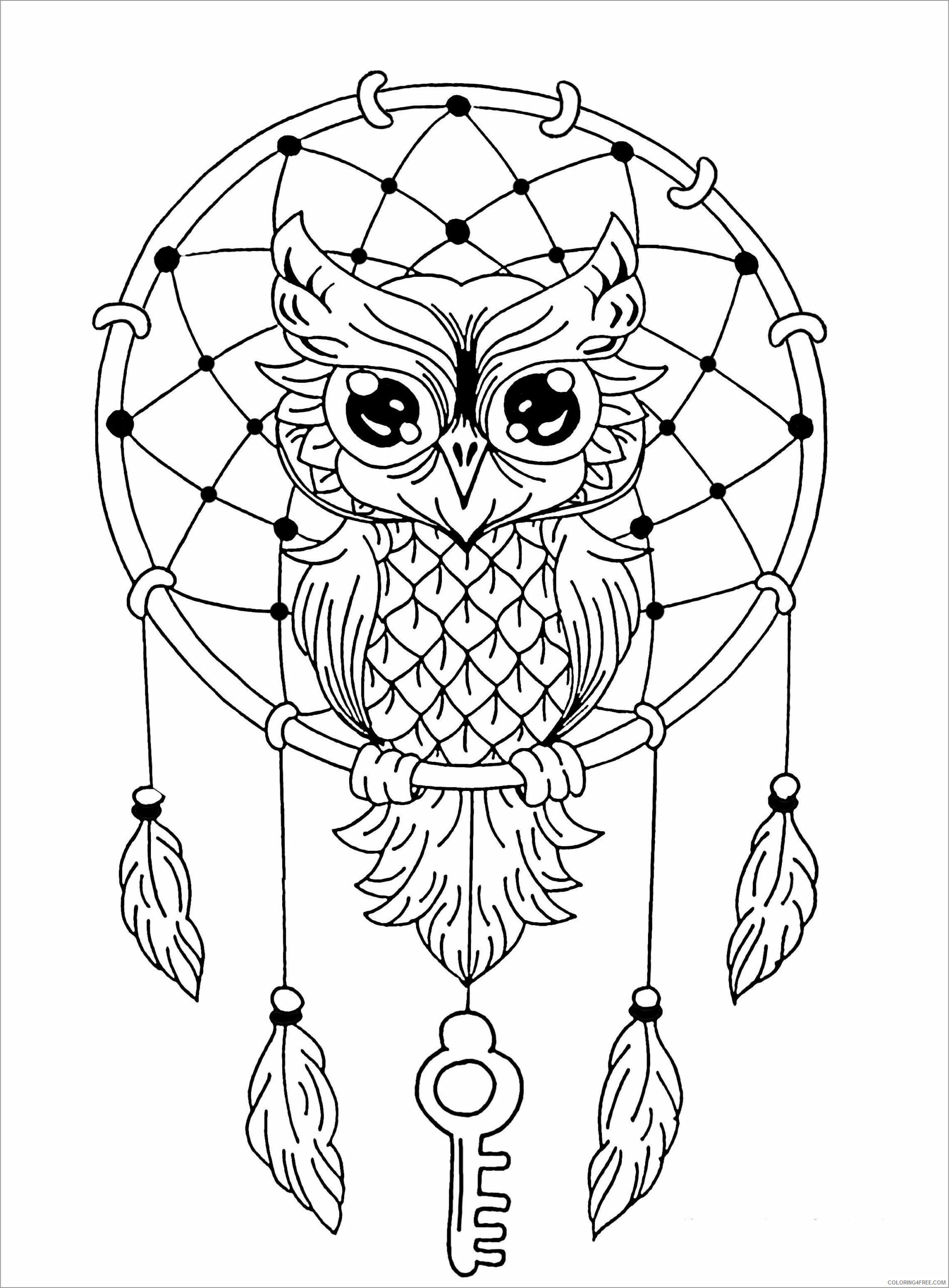 Owl Coloring Pages Animal Printable Sheets owl mandala 2021 3617 Coloring4free