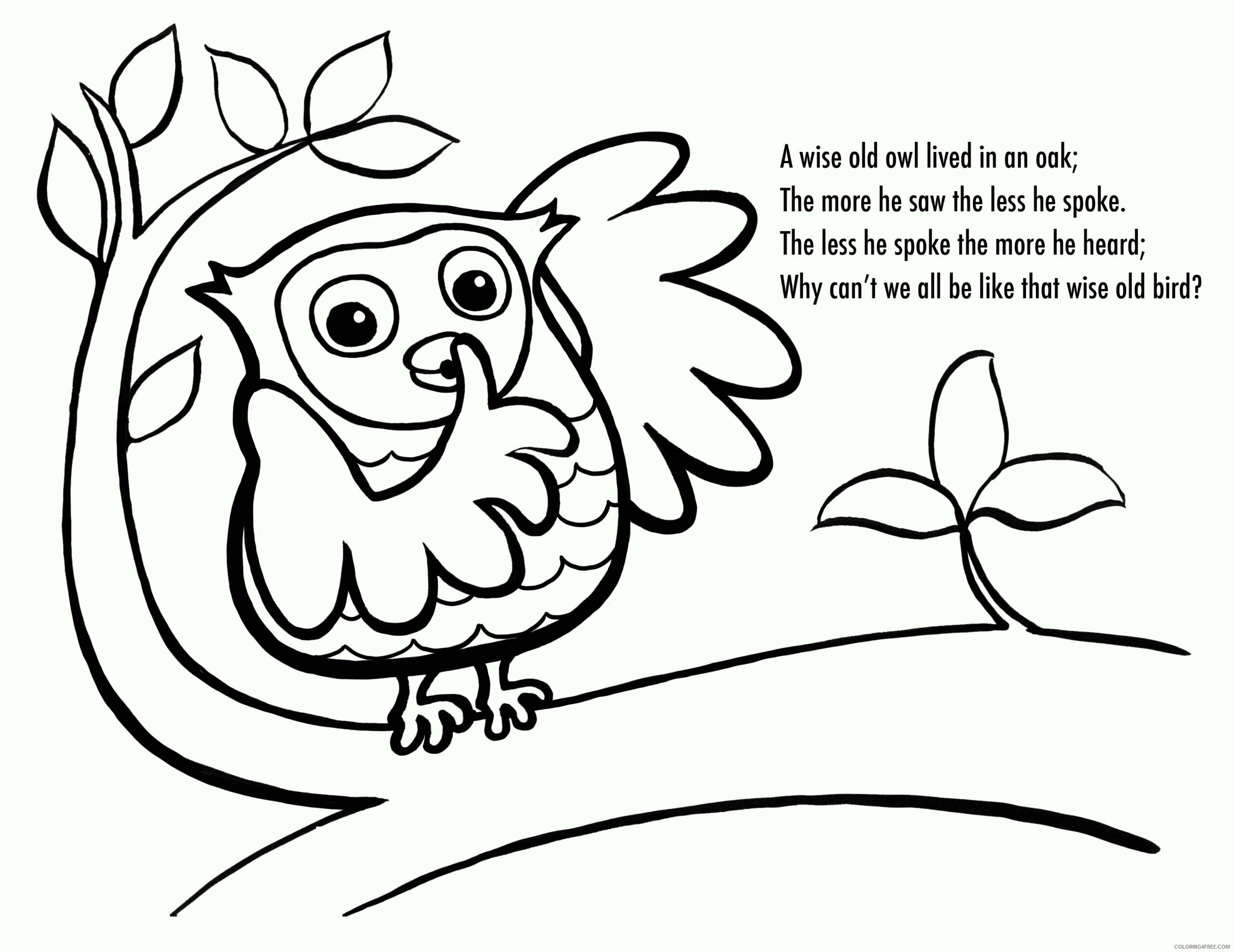 Owl Coloring Sheets Animal Coloring Pages Printable 2021 3018 Coloring4free