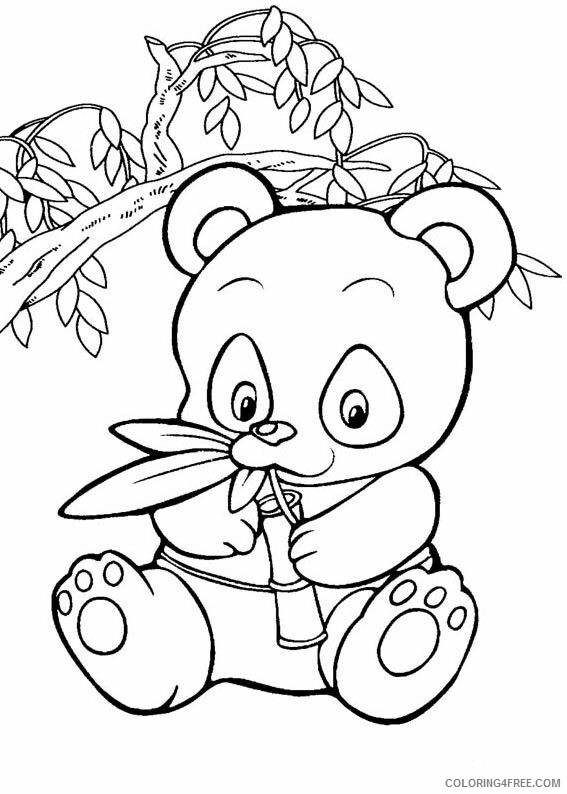 Panda Coloring Pages Animal Printable Sheets Baby Panda 2021 3666 Coloring4free