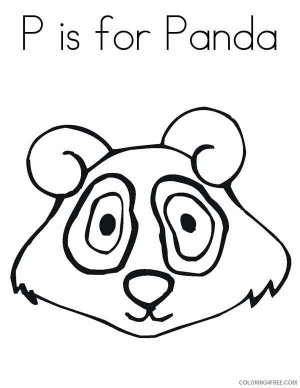 Panda Coloring Pages Animal Printable Sheets P is for Panda 2021 3697 Coloring4free