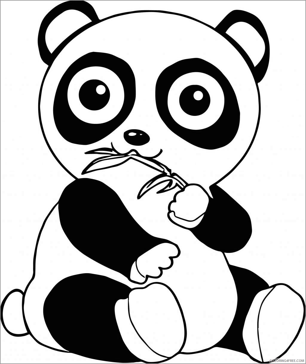 Panda Coloring Pages Animal Printable Sheets cute panda 2021 3675 Coloring4free