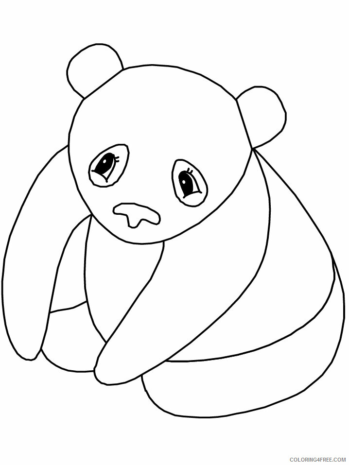 Panda Coloring Pages Animal Printable Sheets panda4 2021 3684 Coloring4free