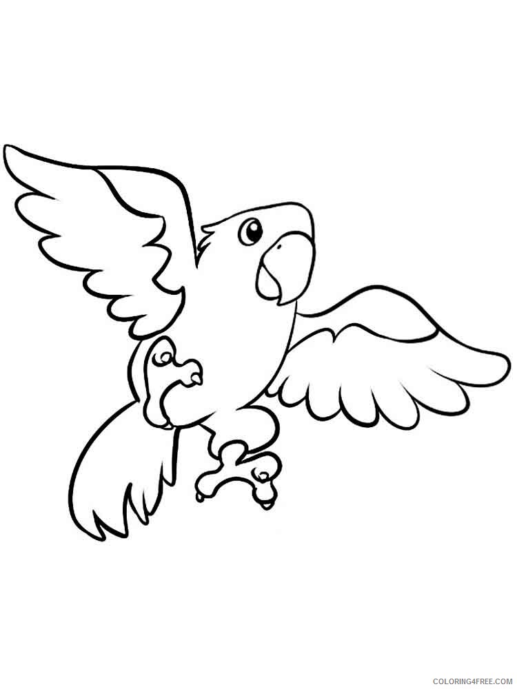 Parrot Coloring Pages Animal Printable Sheets animals parrot 11 2021 3713 Coloring4free