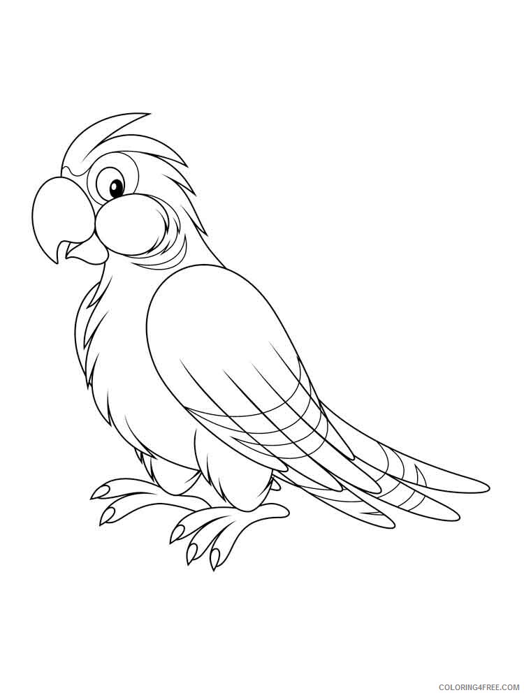 Parrot Coloring Pages Animal Printable Sheets animals parrot 14 2021 3714 Coloring4free
