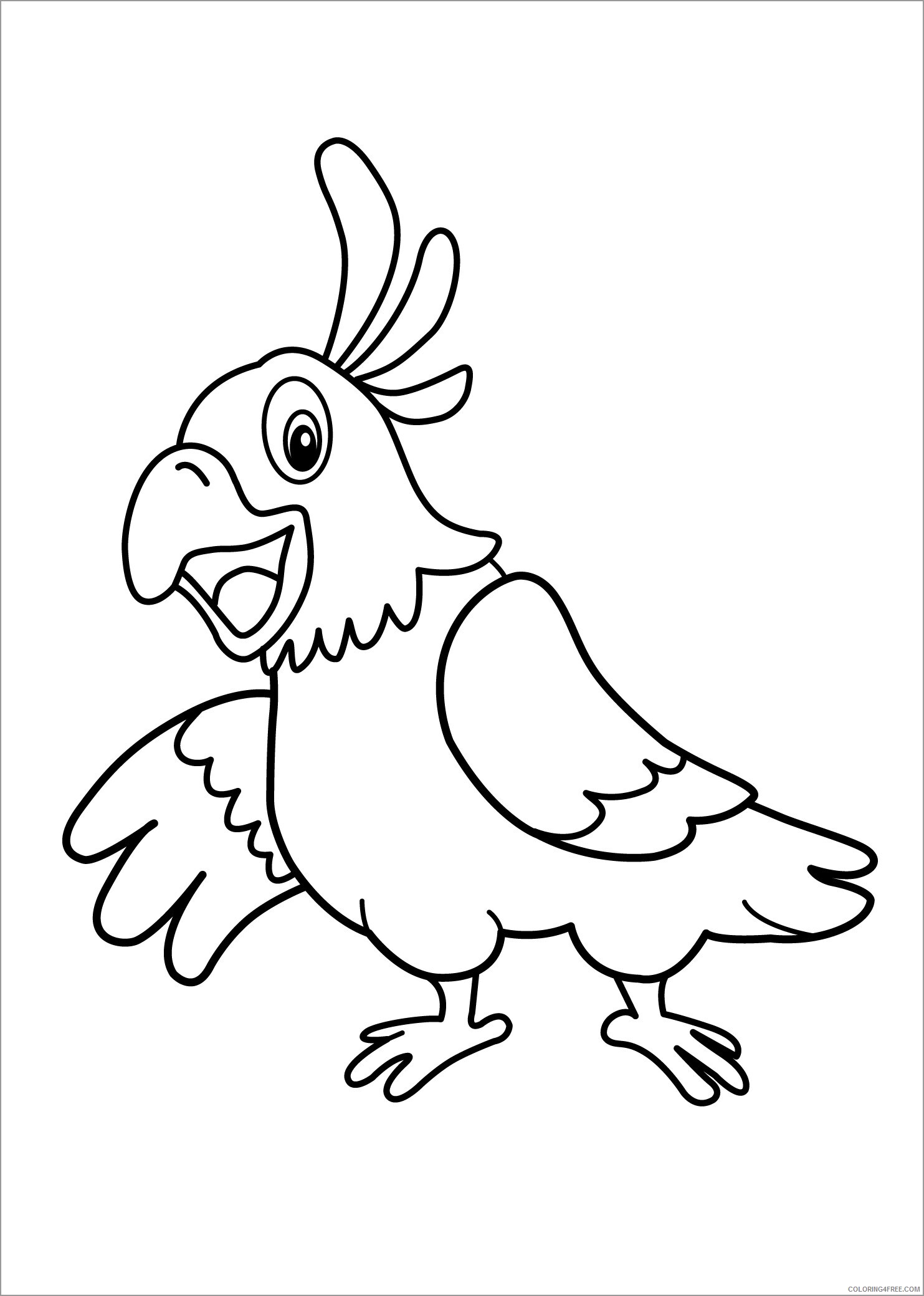 Parrot Coloring Pages Animal Printable Sheets cute parrot for kids 2021 3720 Coloring4free