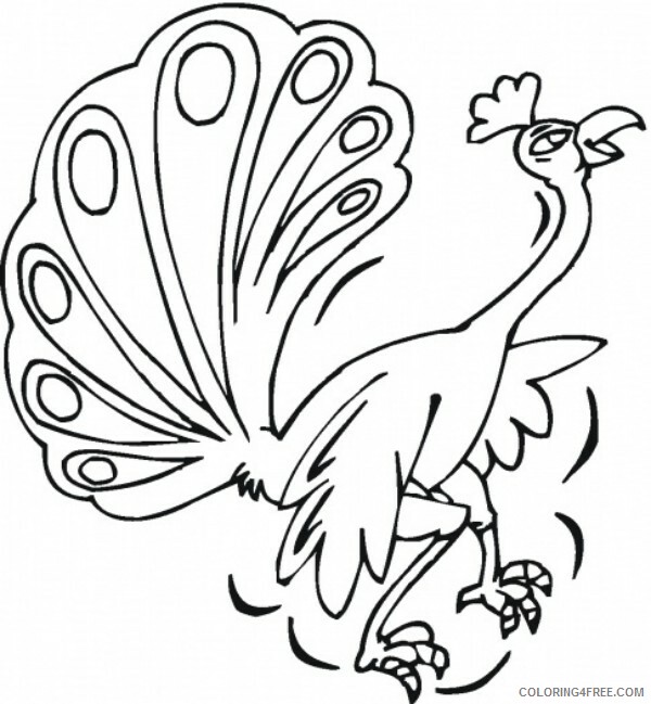 Peacock Coloring Pages Animal Printable Sheets Peacock Sheet 2021 3778 Coloring4free