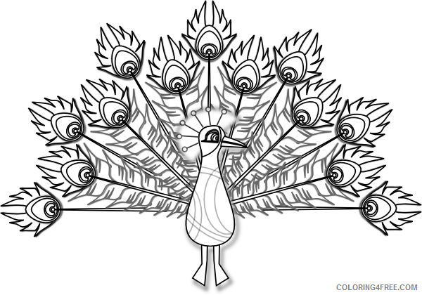 Peacock Coloring Pages Animal Printable Sheets Peacock Sheets Free 2021 3779 Coloring4free