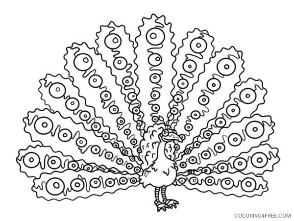 Peacock Coloring Pages Animal Printable Sheets Printable Peacock Picture to 2021 Coloring4free