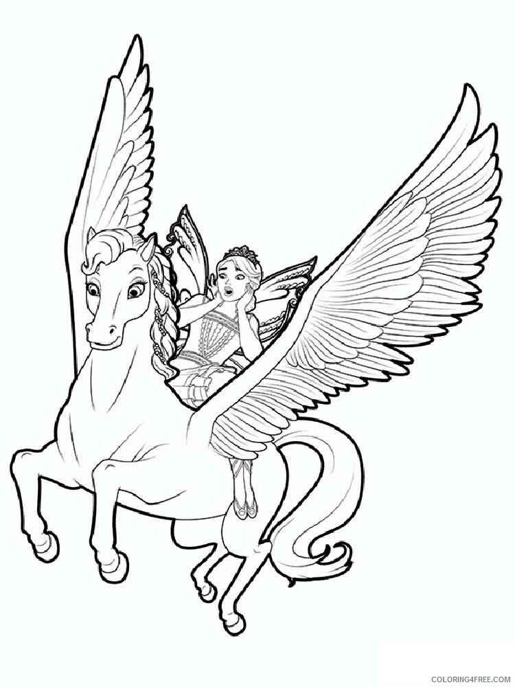 Pegasus Coloring Pages Animal Printable Sheets Pegasus 3 2021 3792 Coloring4free