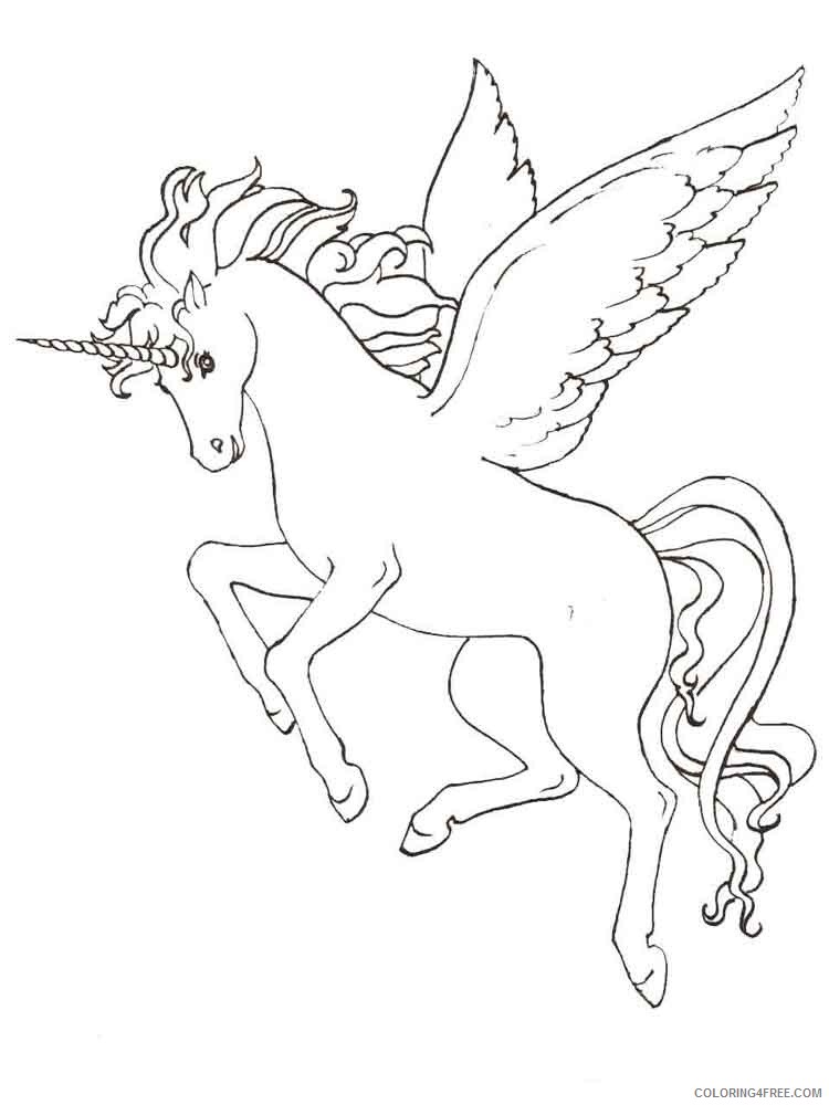 Pegasus Coloring Pages Animal Printable Sheets Pegasus 6 2021 3793 Coloring4free