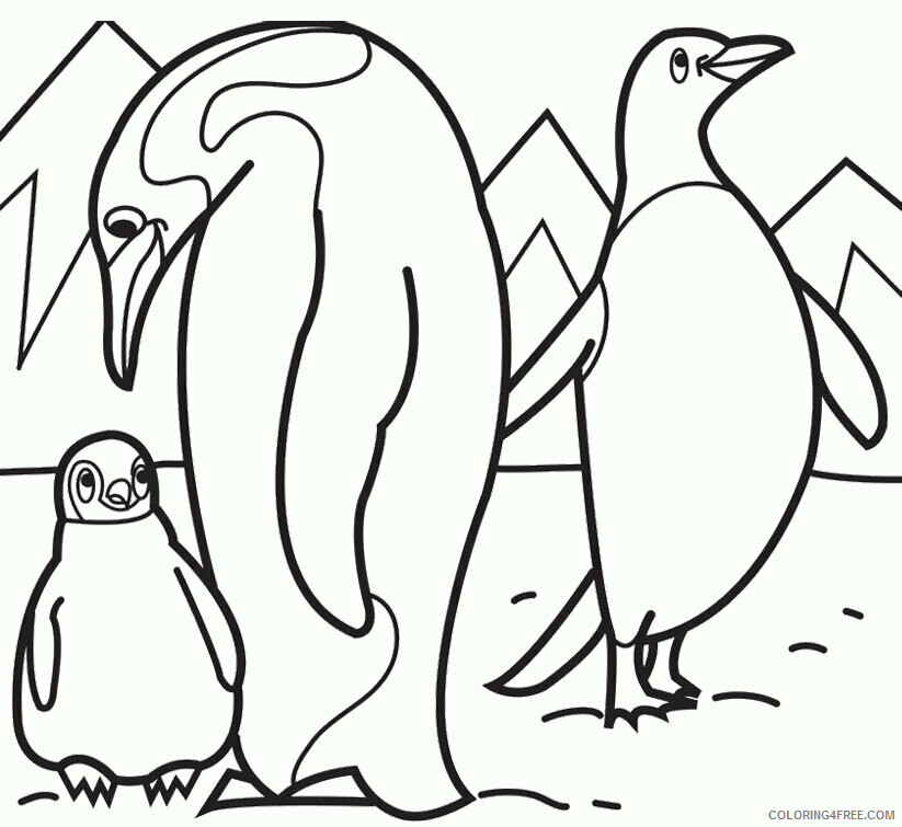 Penguin Animal Coloring Pages Printable 2021 3212 Coloring4free