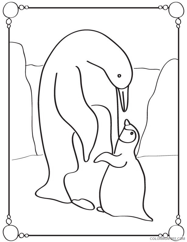 Penguins Coloring Pages Animal Printable Sheets Emperor Penguin 2021 3820 Coloring4free