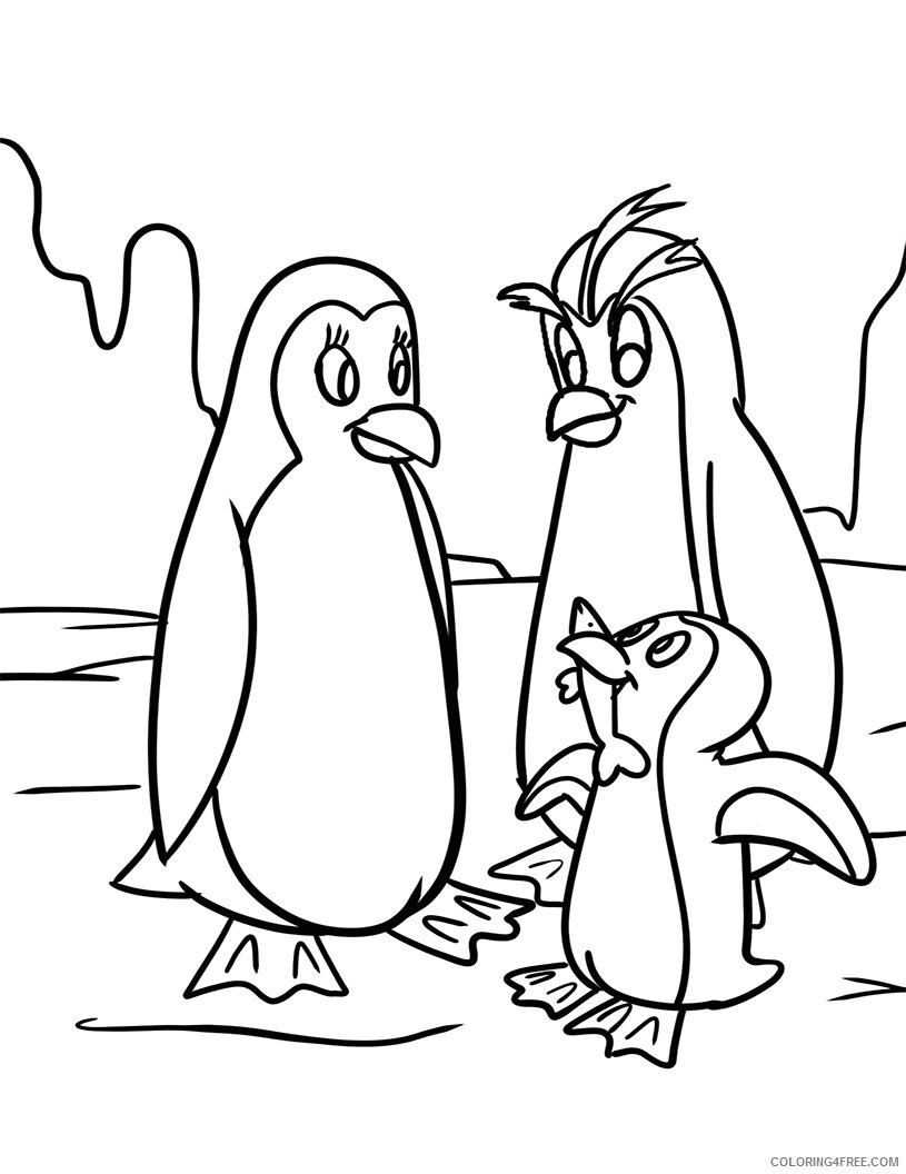 Penguins Coloring Pages Animal Printable Sheets enjoy christmas 2021 3805 Coloring4free