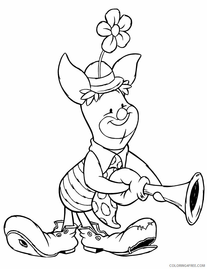 Pig Coloring Pages Animal Printable Sheets Download Piglet 2021 3872 Coloring4free