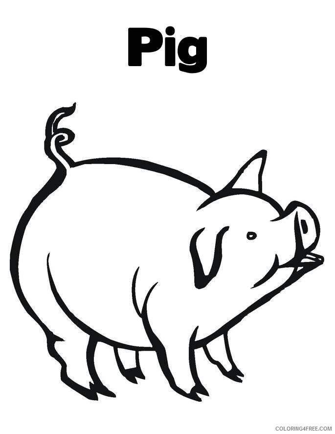 Pig Coloring Pages Animal Printable Sheets Peppa Pig 2021 3886 Coloring4free