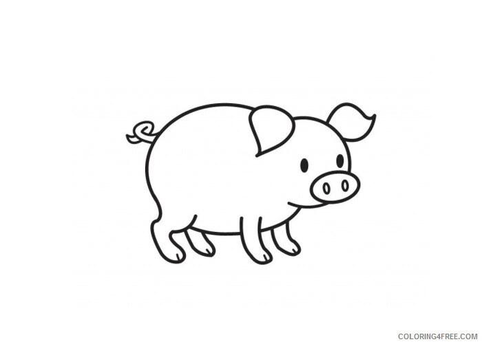 Pig Coloring Pages Animal Printable Sheets Pig 2021 3903 Coloring4free