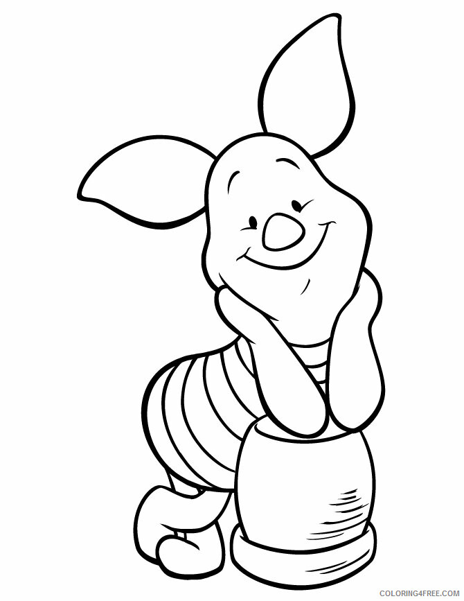 Pig Coloring Pages Animal Printable Sheets Piglet 2021 3867 Coloring4free