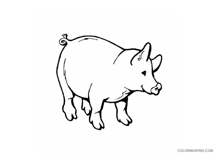 Pig Coloring Pages Animal Printable Sheets Pigs 2021 3917 Coloring4free