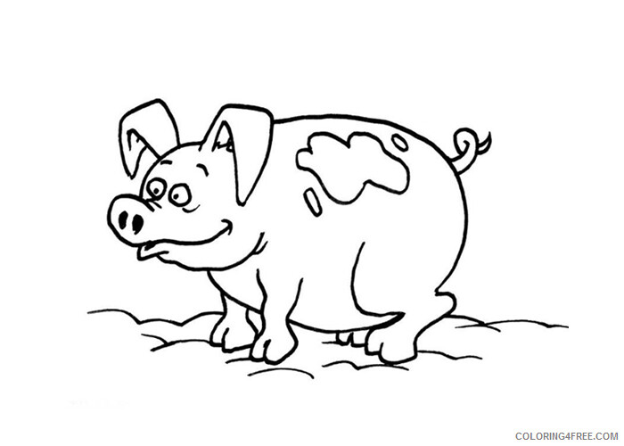 Pig Coloring Pages Animal Printable Sheets Pigs 2021 3919 Coloring4free